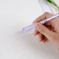 6pcs Purple Tulip Erasable Gel Pens Kawaii Gel Pens With Erasers Korean Stationery Students Girl Gift School Office Supplies.