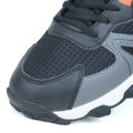 Sprint Black Synthetic and Mesh Sneakers for Men. 