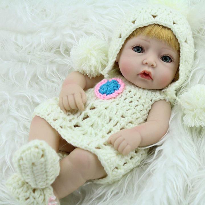 NYT%2028Cm%20Unique%20Yellow%20Hair%20Reborn%20Baby%20Doll%20Soft%20Vinyl%20Lifelike%20Newborn%20Doll%20Girl%20-%20Image%202