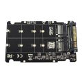 2 in 1 M.2 NVMe SATA U2PCB M.2 NVME SSD Key M Key B SSD to U.2 SFF-8639 Adapter PCIe M2 Converter Desktop Computer Parts.