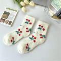 Floor Socks Padded Warm Fuzzy Home Slipper Socks Sleeping Socks Winter Coral Velvet Socks Mid Calf.