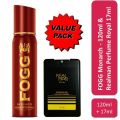 VALUE PACK FOGG Monarch - 120ml + REALMAN Pocket Perfume Royal 17ml. 