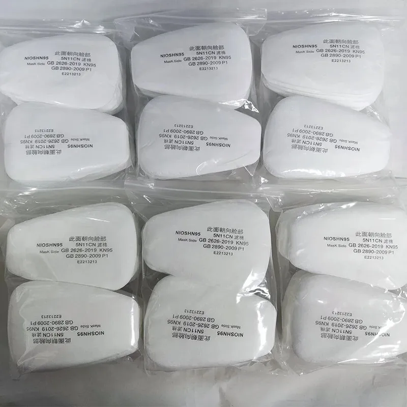 Filtres En Coton De Rechange Pour Masque Respiratoire - Lot De 20, Compatible 3M Série 6200/6800/7502, Filtration ≥95% Des Particules Non Huileuses