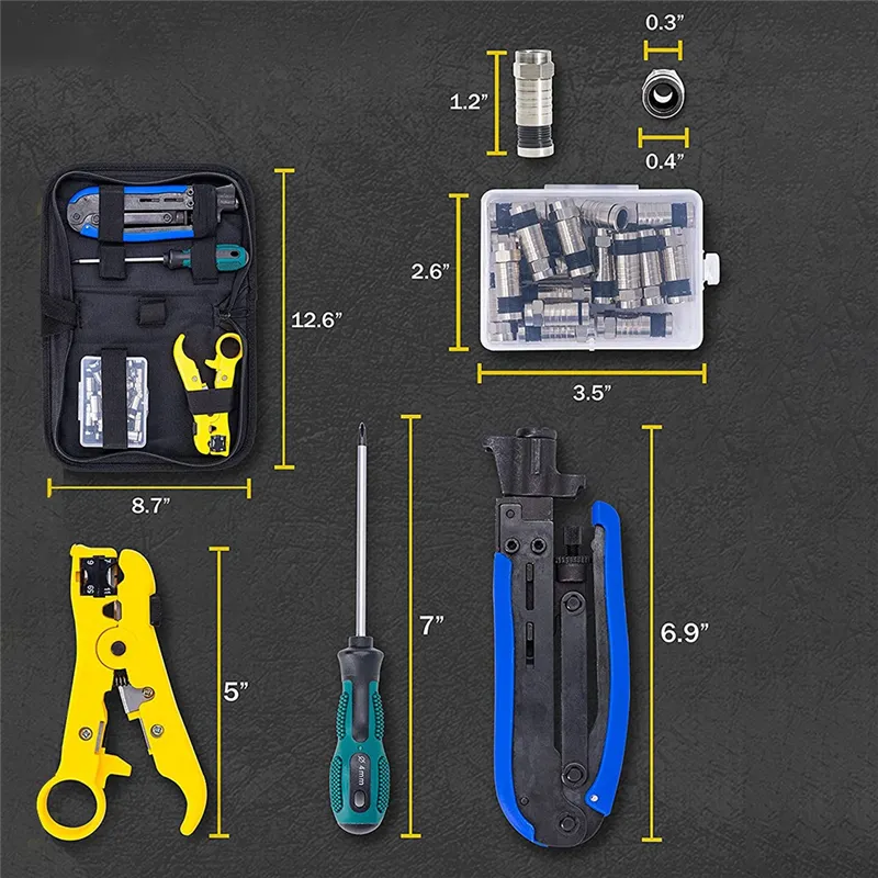 Best Coax F Connector Coaxial Cable Compression Tool Kit With Best Coax F Connector Coaxial Cable Compression Tool Kit With