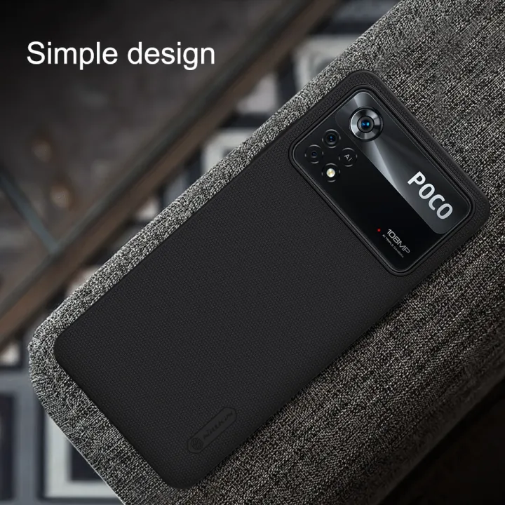 NILLKIN%20Super%20Frosted%20Shield%20Phone%20Case%20For%20Xiaomi%20POCO%20X4%20Pro%205G%20Shockproof%20Matte%20Finish%20Surface%20Hard%20PC%20Phone%20Cover%20Shell%20Black%20-%20Image%206