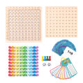 3 in 1 Multiplication Math Board Toy Wooden Brain Development Math Counting Toy for Children Early Learning Educational Toy. 