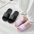 Japanese style home slippers women's summer indoor home bathroom non-slip hotel couple sandals for home men to wear outside. 