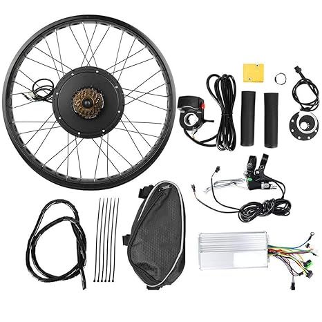 48V 1000W High Power Motor Conversion Kit Wheel (Black, 26x4 inch)(Rear  Drive Flywheel) Hub Motor Electric Bike Conversion Kit, Electric Bike