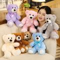 New Arrive 7 Colors 35cm Cute Bow Tie Teddy Bear Plush Toy Doll For Children Gift.