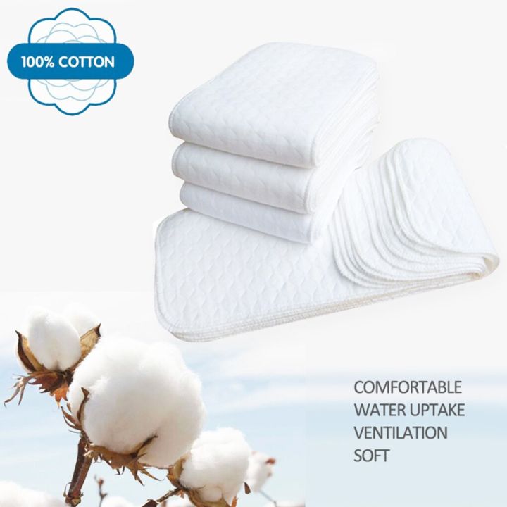 10pcs%20Reusable%20Baby%20Diapers%20Cloth%20Diaper%20Inserts%201%20piece%203%20Layer%20Insert%20100%25%20Cotton%20Washable%20Babies%20Care%20Eco-friendly%20Diaper%20-%20Image%203