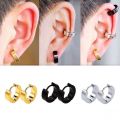 1 Pair Round Hoop Earrings For Men & Women. 