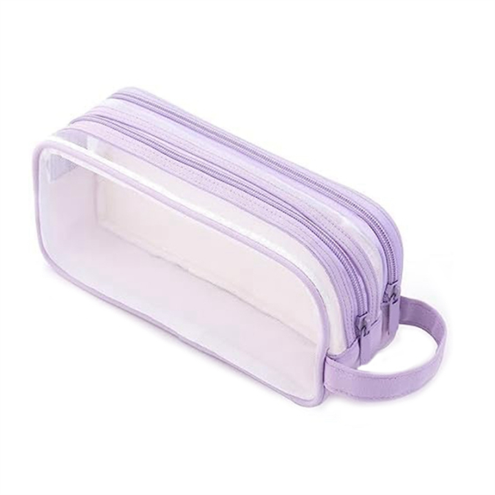 1%20Piece%20Grid%20Mesh%20Pencil%20Case%202%20Compartment%20Pen%20Bag%20Clear%20Pencil%20Pouch%20For%20Teen%20Student%20College%20Pink%20-%20Image%2010