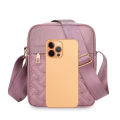New Bag Women's Crossbody Shoulder Bag, Large Capacity Embroidered Thread, Lingge, High-grade Lightweight, Versatile, Simple Solid Color Women's Cloth Bag.