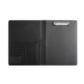 Resume Portfolio Folder Black Resume Portfolio Folder with A4 Size Clipboard Black Leather Padfolio for Men Women Business Portfolio Organizer.