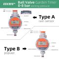 1PC Ball Valve LCD Garden Water Timer Rain Sensor Automatic Irrigation Controller Electronic Programmable Digital Joints.