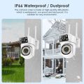 2.4G/5G HD 8MP PTZ Wifi Camera 1/2PCS Four Screens Full Color Night Vision Security Human Detection Audio Tracking Surveillance. 