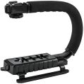 Camera Stablizer U Shape Flash Bracket Stand Grip Holder for GoPro and DSLR Digital Camera. 