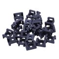 Screw Bracket Mount Saddles Bases Cable Tie Bracket 23mmx16mm 30 Units Black.