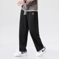 Mens Designer Running Baggy Track Pants 100% Polyester Straight Leg Wide Jogger Casual Sweat Sports.
