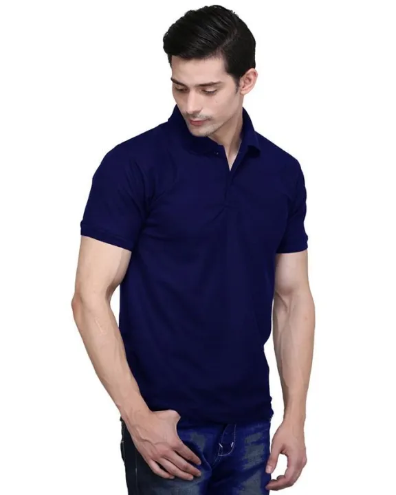Navy%20Blue%20Cotton%20Polo%20For%20Men%20-%20Image%203