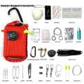New 29 in 1 Emergency Survival Kit  Outdoor Survival Tool  for Fishing Camping Hiking Survival Gear Emergency Kit. 