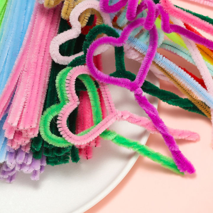 St.%20kunkka%2020-100pcs%2030cm%20Fuzzy%20Wire/Chenille%20Twist%20Wire%20For%20Handmade%20Diy%20Educational%20Toys%20Colored%20WooL%20Strips%20-%20Image%203