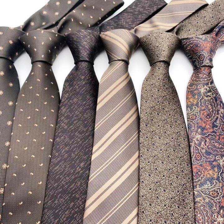 Tie for Men Formal Business 8cm Wide Striped Dot Professional Wedding Necktie