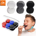 6pcs 40/50/60Lbs Jaw Exerciser Redefine Jawline Trainer Double Chin Jawliner Facial Chew Bite Muscle Anti-stress Fitness Ba. 