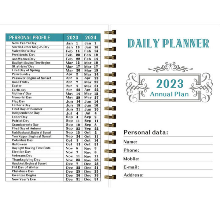 2023%20Daily%20Calendar%20Planner%20Notebook%20Weekly%20Monthly%20Office%20Agenda%20Organizer%20Management%20Personal%20Appointment%20Journal%20Diary%20-%20Image%204