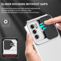 For OPPO A16 Phone Case Hard Sliding Lens Protect Kickstand Back Cover. 