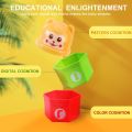 Bear Stacking Cups Kids Training Game Toy Stackable Counting Toys Nesting Children Gift Parent Interactive Plaything Infant.