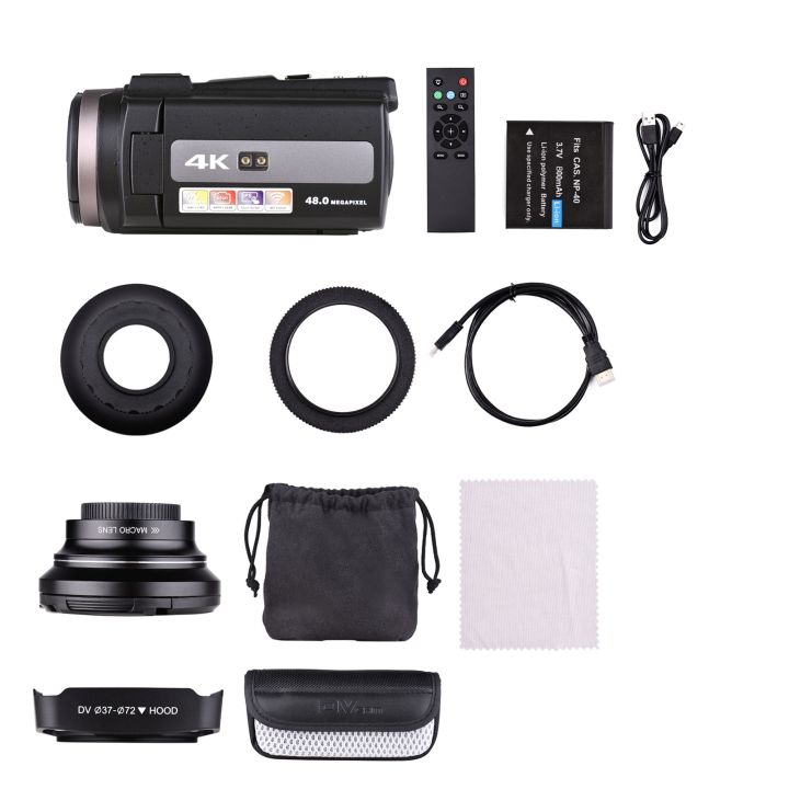 4k%2060fps%20Ultra%20HD%20Digital%20Video%20Ca-mor%2048MP%2016X%20Zoom%203-Inch%20Rotateable%20Touch%20Screen%20Wi-Fi%20Sharing%20Air%20Night%20Vision%20Motion%20Detection%200.39x%20wide%20angle%20lens%20-%20Image%202