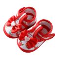 Newborn Baby Flower Print Shoes Summer Baby Girl Cute Bow Floral Print Breathable Princess Shoes Soft Sole Flat Anti-Slip Sandals(0-12 Month) - Baby Shoes Girls. 