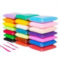 Kadeaux Colourful Non-Toxic Ultra Light Modeling Bouncing Air Dry Clay Colors Set with Tools Pack of 12 pcs (1 Piece Each Color). 