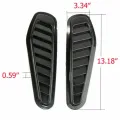 2Pcs Car Simulation Shark Air Vent Universal Glossy Black Sport Racing Air Flow Vent Bonnet Hood Scoop Cover Trim. 