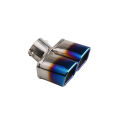 SL Car Exhaust Tip Stainless Steel Exhaust Tail Throat Square Tail Pipe For 2.5-inch Intake Exhaust Systems. 