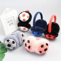 Plush Winter Warm Earmuffs Windproof Football Design Earmuffs Unisex Ear Muffs For Kids' Winter Activities Sports Events Cold. 