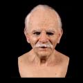 Cosplay Bald Old Man Wrinkle Face Mask Halloween Party Carnival Props.