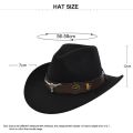 (NEW)Black Cowboy Hat Jazz Knight Hats Felt Hats With Bull Shaped Decor Grassland Country Hat Sombrero.