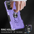 KEYSION Shockproof Case for Redmi Note 11 Pro 5G 11S Ring Stand Phone Back Cover for Xiaomi Redmi Note 10 Pro 10S 10C 9T 9S 9A. 