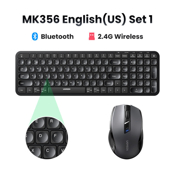 UGREEN%20Mice%20and%20Keyboard%20Wireless%20Bluetooth%20&%202.4GHz%20Keycaps%20for%20Laptop%20MacBook%20iPad%20PC%20Tablet%20Bluetooth%20Keyboard%20-%20Image%204