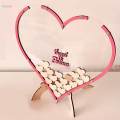 Wedding Guest Book Sign Boho Guestbook Box for Baby Shower Reception Hearts. 