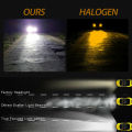 SL 2 Pcs H8 H11 H16 Dual Color Car Led Fog Lamp Bulbs White/amber Yellow Driving Drl Lights Ip65 Waterproof. 