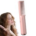 Comb Straightener For Women Electric Hair Straightening Comb Rechargeable Portable Brush Hot Comb Hair Straightener For Women. 