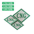 CNG logo oil to reflective logo compressed natural gas logo LNG CNG vehicle label sticker. 