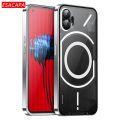 Shockproof Case for Nothing Phone 1 magsafe Magnetic Metal Frame Phone Cover for Nothing Phone one 1 Wireless charging Cases.