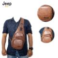 Jeep PU Leather Shoulder Crossbody Bag For Men. 