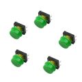 Green - Large Tactile Switch with Round Button Box of 50 Pieces. 