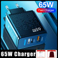 65W USB C Charger Fast Charging Charger PD Quick Charge 3.0 Wall Phone Adapter For iPhone Xiaomi 13 POCO Samsung Oneplus. 