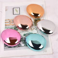 Ultra-thin Mirror Pebble Contact Lens Case INS Women's Cosmetic Contact Box Travel Elegant Contact Lens Storage Box.